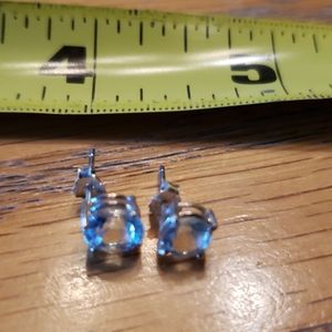Topaz and Silver Earrings